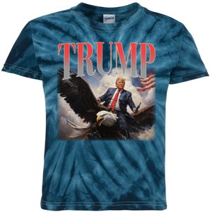 Donald Trump Eagle Usa Maga Kids Tie-Dye T-Shirt