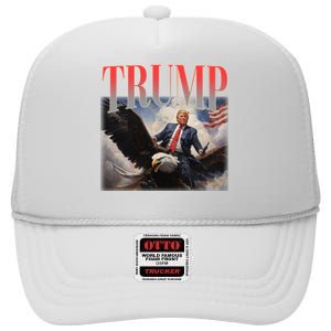 Donald Trump Eagle Usa Maga High Crown Mesh Back Trucker Hat