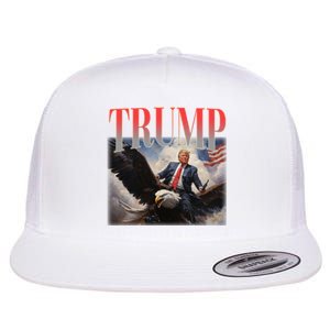 Donald Trump Eagle Usa Maga Flat Bill Trucker Hat