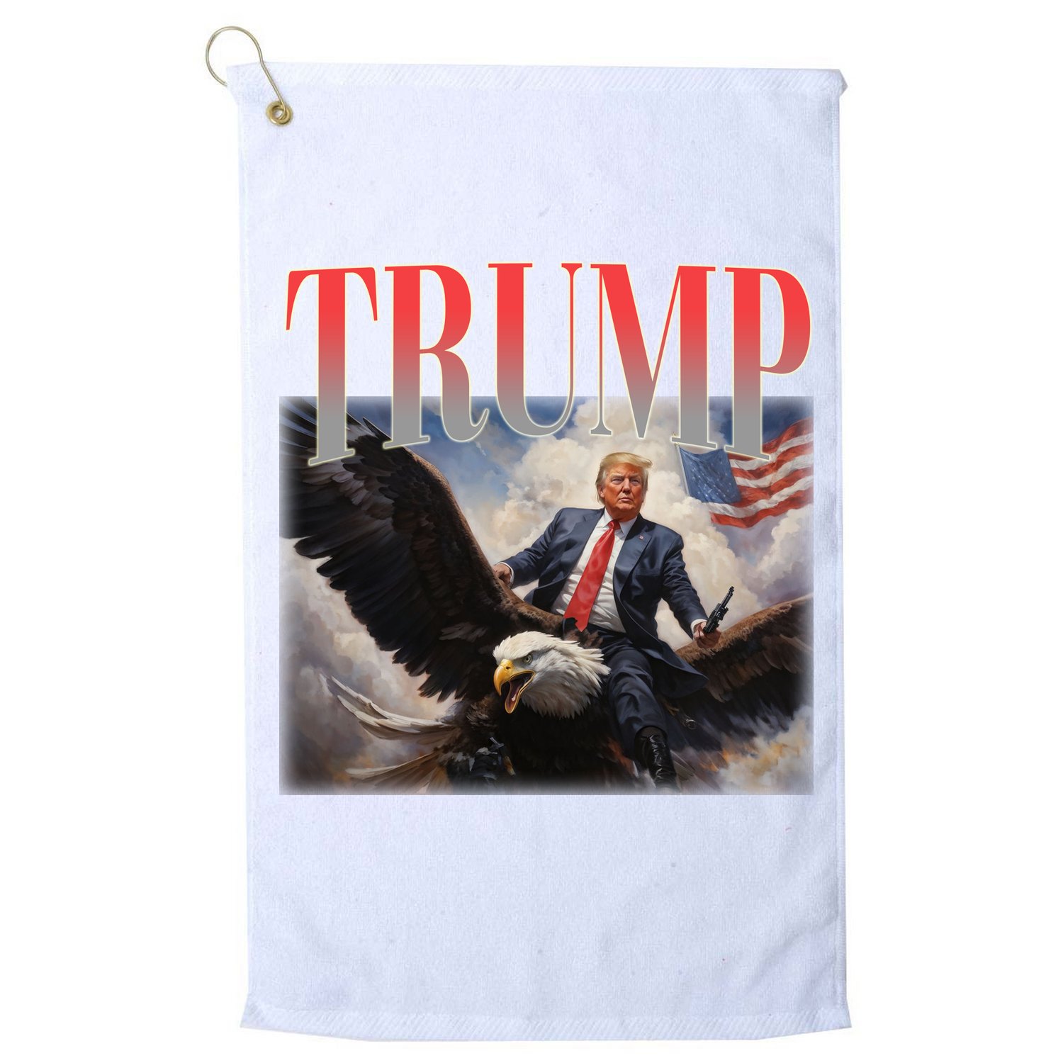 Donald Trump Eagle Usa Maga Golf Towel