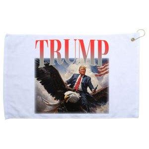 Donald Trump Eagle Usa Maga Grommeted Golf Towel