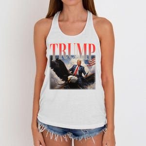 Donald Trump Eagle Usa Maga Women's Knotted Racerback Tank