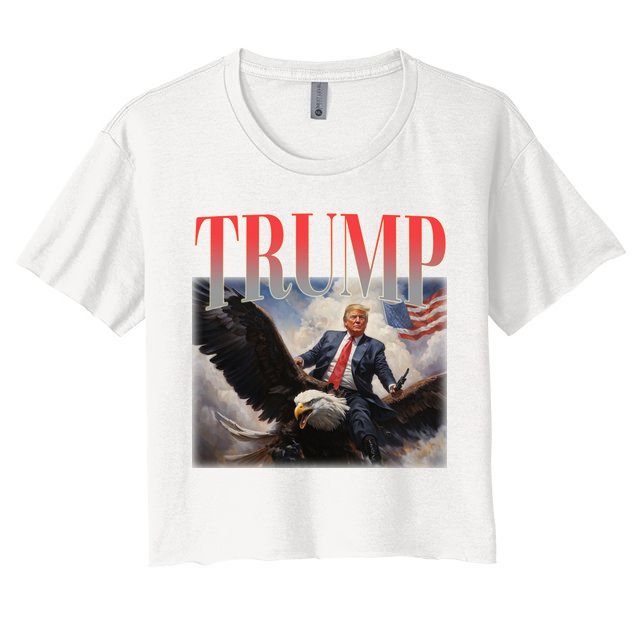 Donald Trump Eagle Usa Maga Crop Top