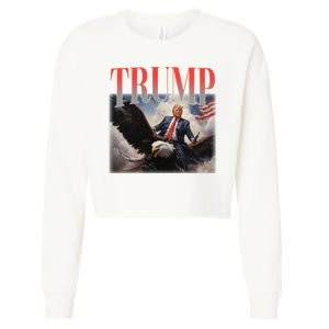 Donald Trump Eagle Usa Maga Cropped Pullover Crew