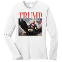 Donald Trump Eagle Usa Maga Ladies Long Sleeve Shirt