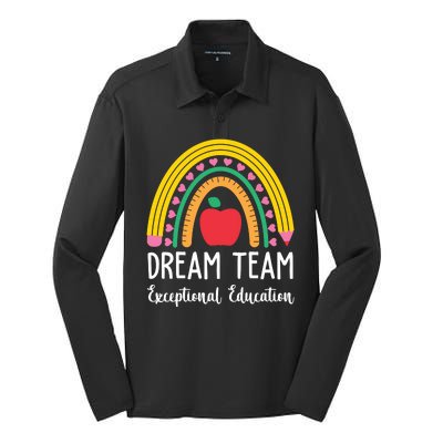 Dream Team Exceptional Education Gift For Teacher Silk Touch Performance Long Sleeve Polo