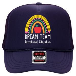 Dream Team Exceptional Education Gift For Teacher High Crown Mesh Back Trucker Hat