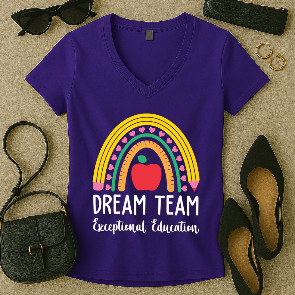 Dream Team Exceptional Education Gift For Teacher Women's V-Neck T-Shirt