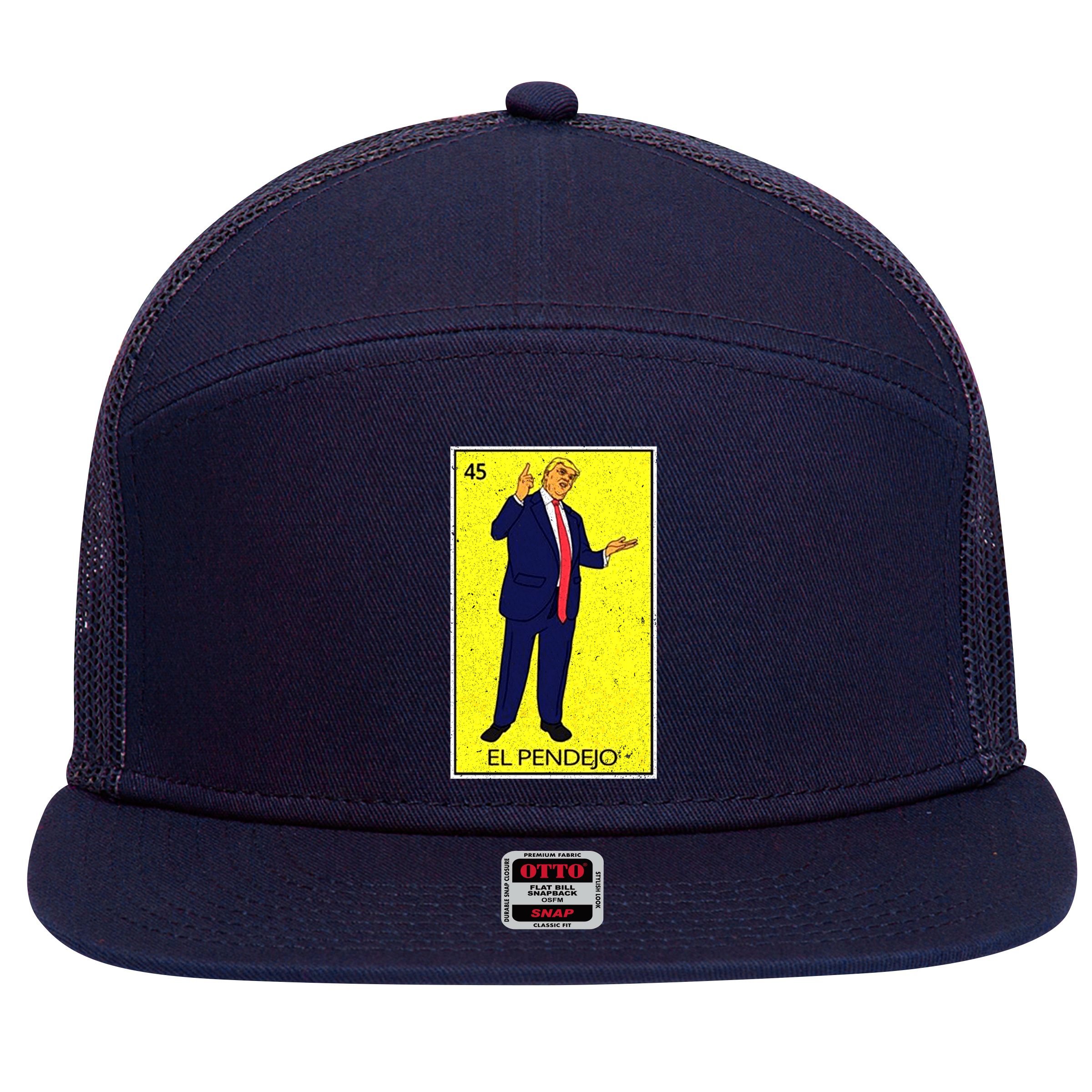 Donald Trump El Pendejo 7 Panel Mesh Trucker Snapback Hat