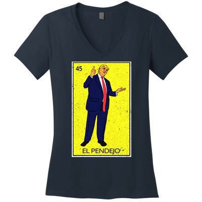 Donald Trump El Pendejo Women's V-Neck T-Shirt