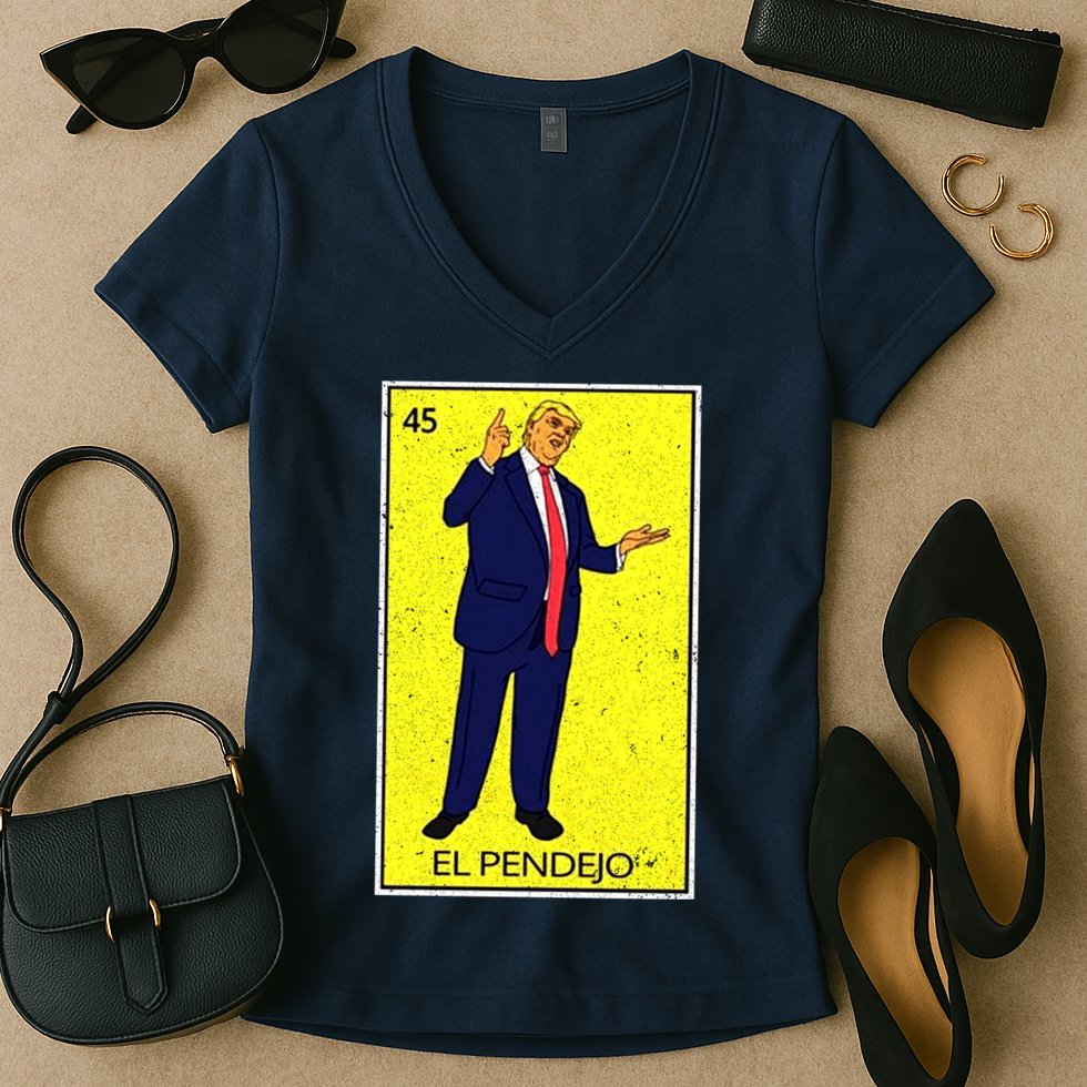 Donald Trump El Pendejo Women's V-Neck T-Shirt