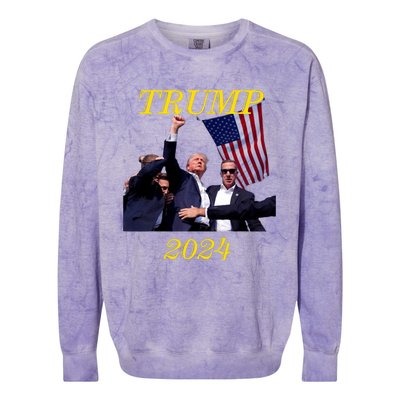 Donald Trump Election Rally 2024 Survived Assassination Shot Colorblast Crewneck Sweatshirt