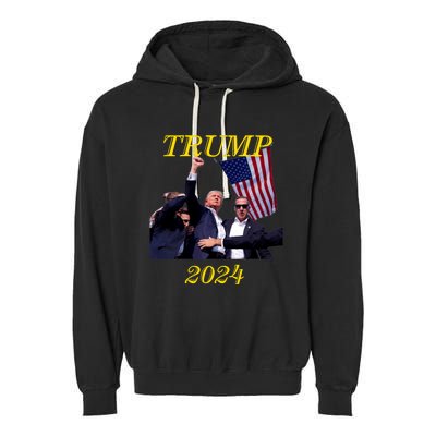 Donald Trump Election Rally 2024 Survived Assassination Shot Garment-Dyed Fleece Hoodie