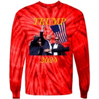 Donald Trump Election Rally 2024 Survived Assassination Shot Tie-Dye Long Sleeve Shirt