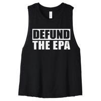 Defund The EPA Funny Meme Women's Racerback Cropped Tank