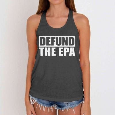 Defund The EPA Funny Meme Women's Knotted Racerback Tank