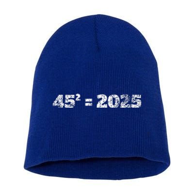 Donald Trump Equation 45 47 Maga Election 2024 Short Acrylic Beanie