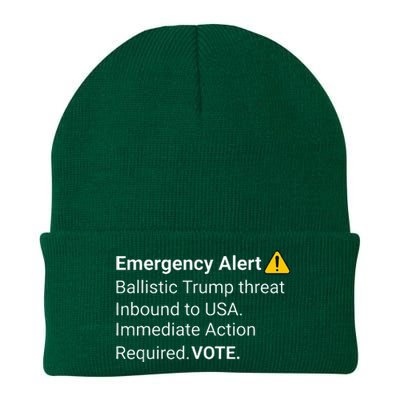 Dislike Trump Emergency Alert System Eas Alarm Voter 2024 Knit Cap Winter Beanie