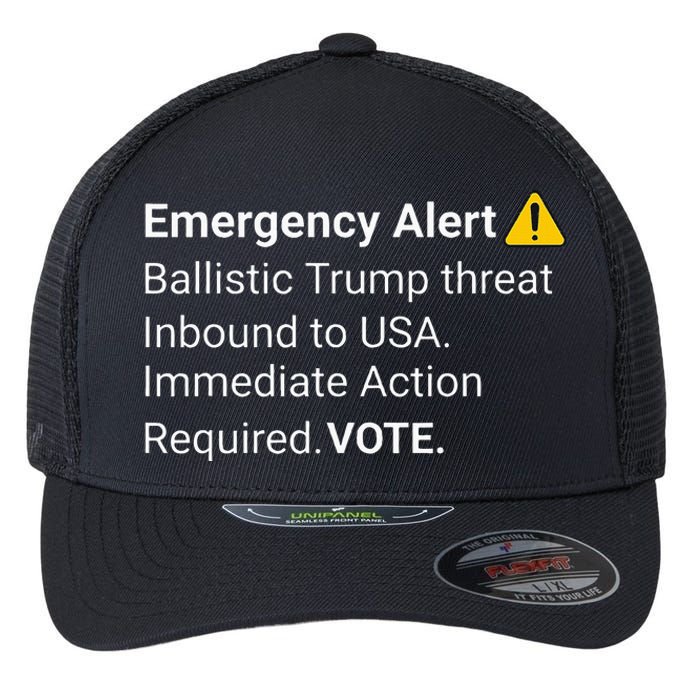 Dislike Trump Emergency Alert System Eas Alarm Voter 2024 Flexfit Unipanel Trucker Cap