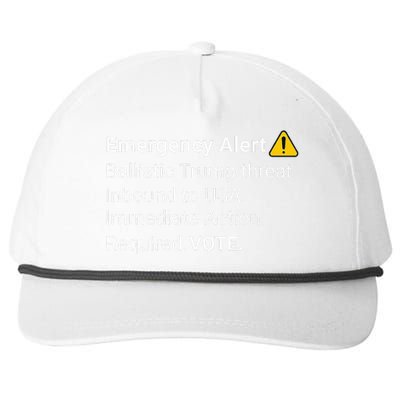 Dislike Trump Emergency Alert System Eas Alarm Voter 2024 Snapback Five-Panel Rope Hat