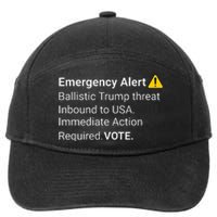 Dislike Trump Emergency Alert System Eas Alarm Voter 2024 7-Panel Snapback Hat