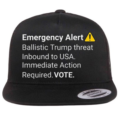 Dislike Trump Emergency Alert System Eas Alarm Voter 2024 Flat Bill Trucker Hat