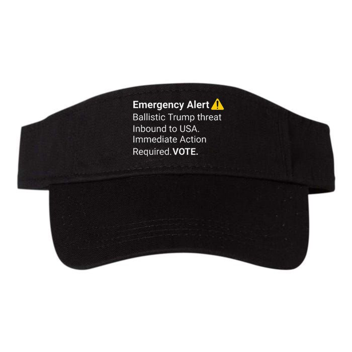 Dislike Trump Emergency Alert System Eas Alarm Voter 2024 Valucap Bio-Washed Visor