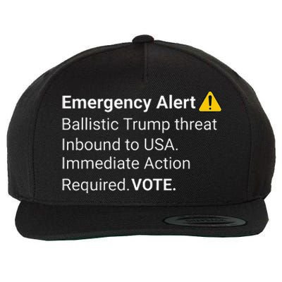 Dislike Trump Emergency Alert System Eas Alarm Voter 2024 Wool Snapback Cap