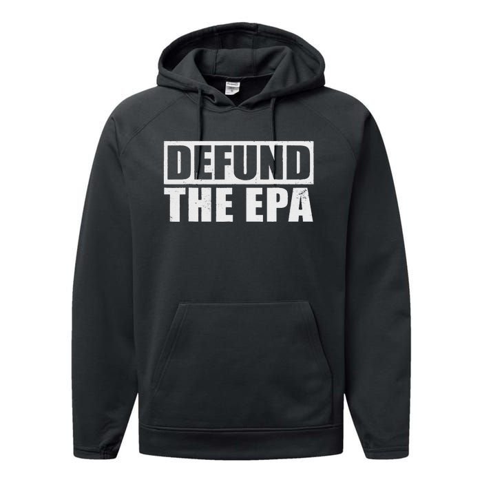 Defund The Epa Funny Meme Performance Fleece Hoodie