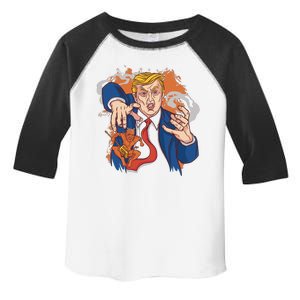 Donald Trump Evil Biden Toddler Fine Jersey T-Shirt