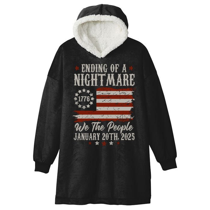 Donald Trump Ending Of A Nightmare Hooded Wearable Blanket