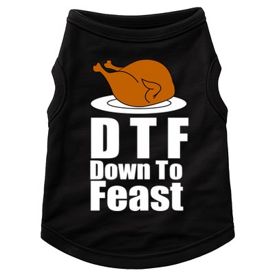 DTF Down To Feast Funny Thanksgiving Doggie Tank