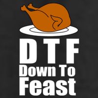 DTF Down To Feast Funny Thanksgiving Adult Drive Performance Visor