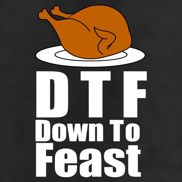 DTF Down To Feast Funny Thanksgiving Adult Drive Performance Visor