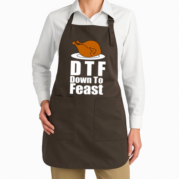 DTF Down To Feast Funny Thanksgiving Apron