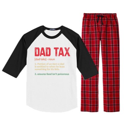 Dad Tax Funny Dad Tax Definition Father's Day Raglan Sleeve Pajama Set