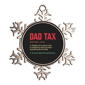 Dad Tax Funny Dad Tax Definition Father's Day Metallic Star Ornament