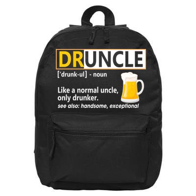 Druncle Tee For The Best Uncle Druncle Definition 16 in Basic Backpack