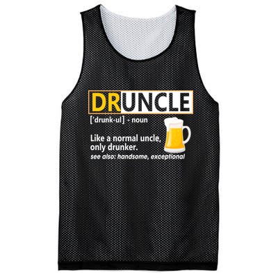 Druncle Tee For The Best Uncle Druncle Definition Mesh Reversible Basketball Jersey Tank