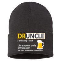 Druncle Tee For The Best Uncle Druncle Definition Sustainable Knit Beanie