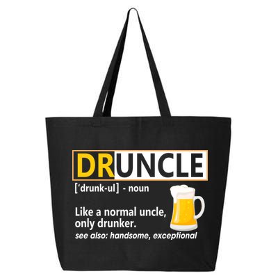 Druncle Tee For The Best Uncle Druncle Definition 25L Jumbo Tote
