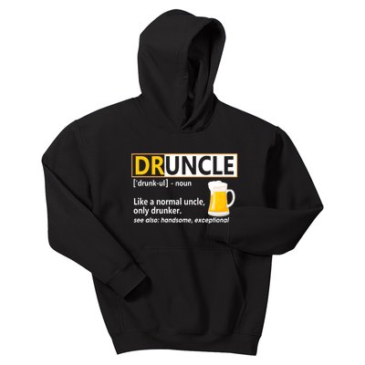 Druncle Tee For The Best Uncle Druncle Definition Kids Hoodie