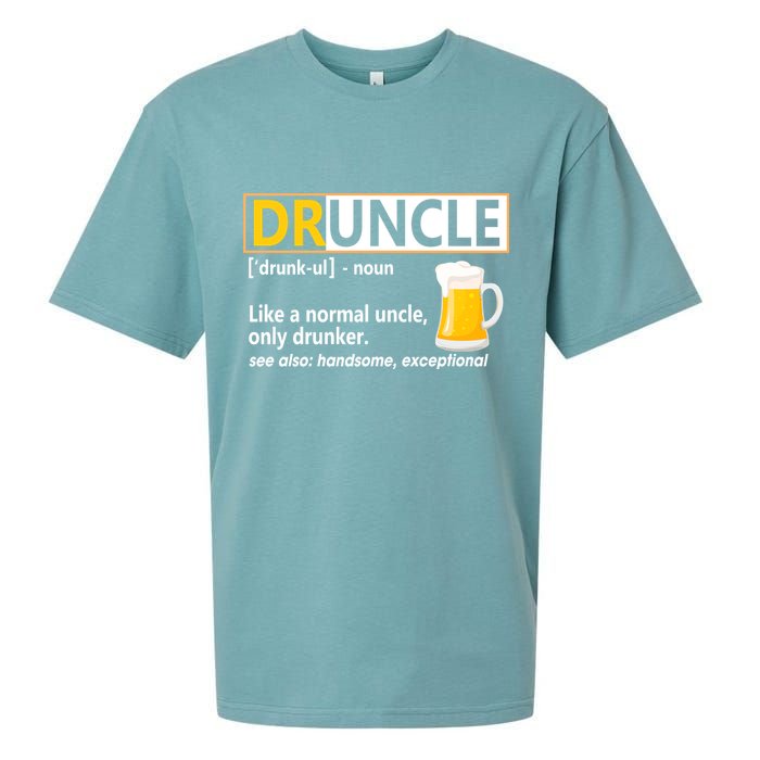 Druncle Tee For The Best Uncle Druncle Definition Sueded Cloud Jersey T-Shirt