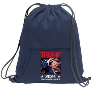 Donald Trump Fist Pump Take America Back 2024 Usa Sweatshirt Cinch Pack Bag