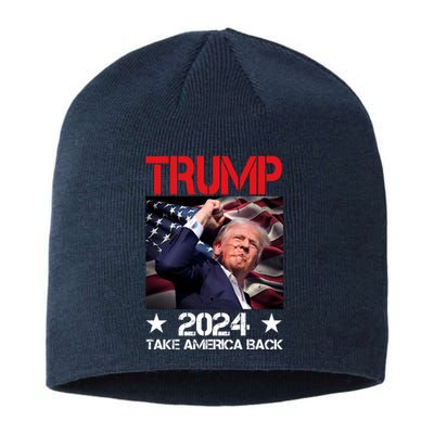 Donald Trump Fist Pump Take America Back 2024 Usa Sustainable Beanie