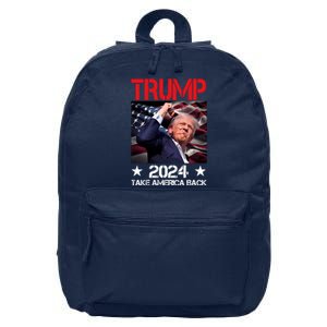 Donald Trump Fist Pump Take America Back 2024 Usa 16 in Basic Backpack