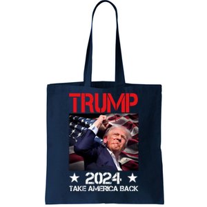 Donald Trump Fist Pump Take America Back 2024 Usa Tote Bag