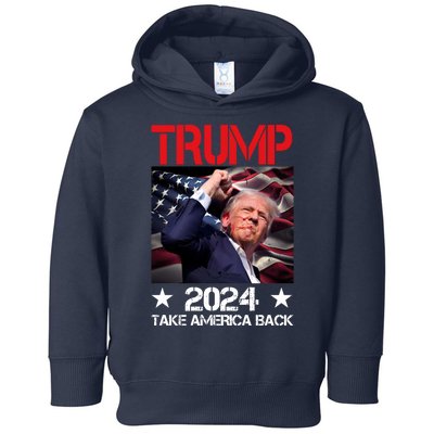 Donald Trump Fist Pump Take America Back 2024 Usa Toddler Hoodie