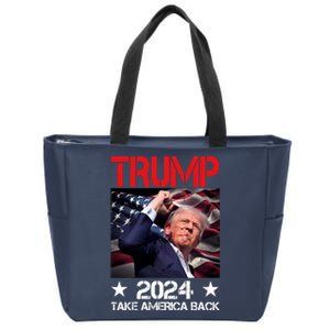 Donald Trump Fist Pump Take America Back 2024 Usa Zip Tote Bag