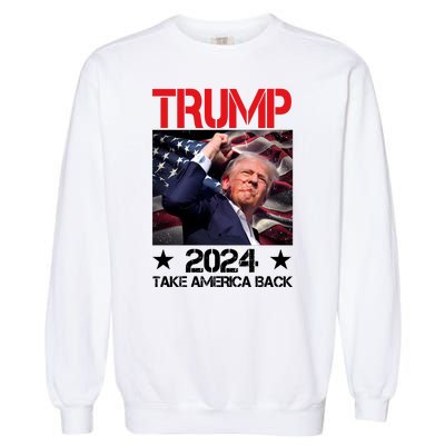 Donald Trump Fist Pump Take America Back 2024 Usa Garment-Dyed Sweatshirt